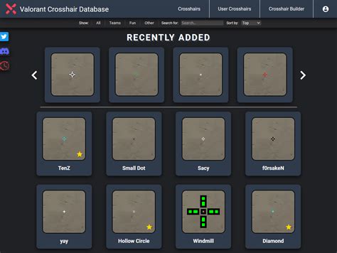 Valorant Crosshair Database, Crosshair Builder, .